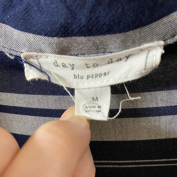 Medium grey and blue striped button down. Rarely worn so condition is excellent. - Picture 2 of 4